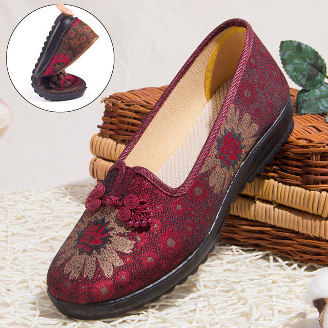 Old Beijing cloth shoes for women, middle-aged and elderly women's shoes, old people's shoes, women's mother's soft sole women's shoes official flagship store