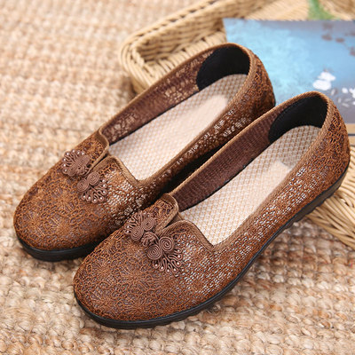 春夏季新款中老年人妈妈软底鞋