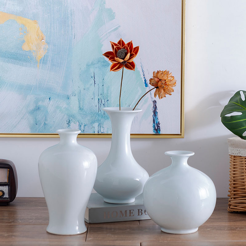 Modern new Chinese style table dry flower is placed flowers in jingdezhen ceramics decoration home sitting room adornment