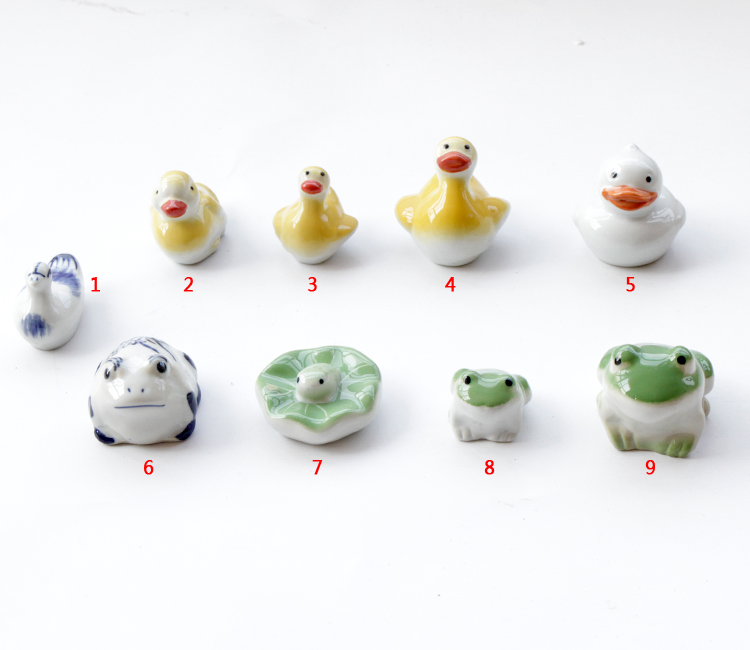 Jingdezhen ceramic porcelain, lovely mini duck chicago-brewed goose floating fish frog home sitting room aquarium decoration small place