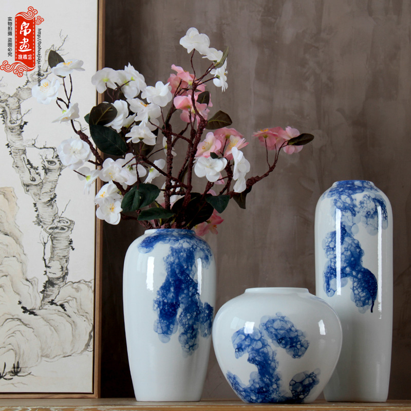 Jingdezhen ceramic vase furnishing articles furnishing articles sitting room dry flower arranging flowers, flower implement table I and contracted household ornaments