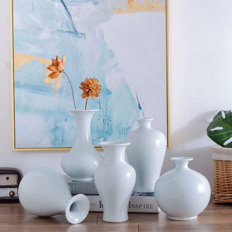 Modern new Chinese style table dry flower is placed flowers in jingdezhen ceramics decoration home sitting room adornment