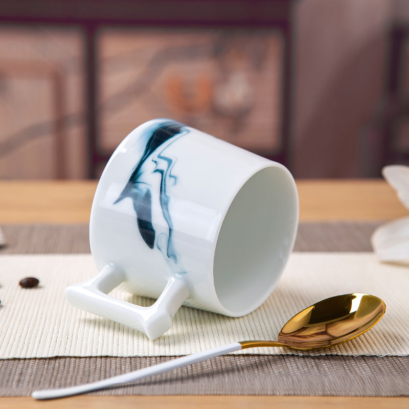 Jingdezhen ceramic cup is placed high temperature ink home sitting room tea room decoration decoration with coffee keller