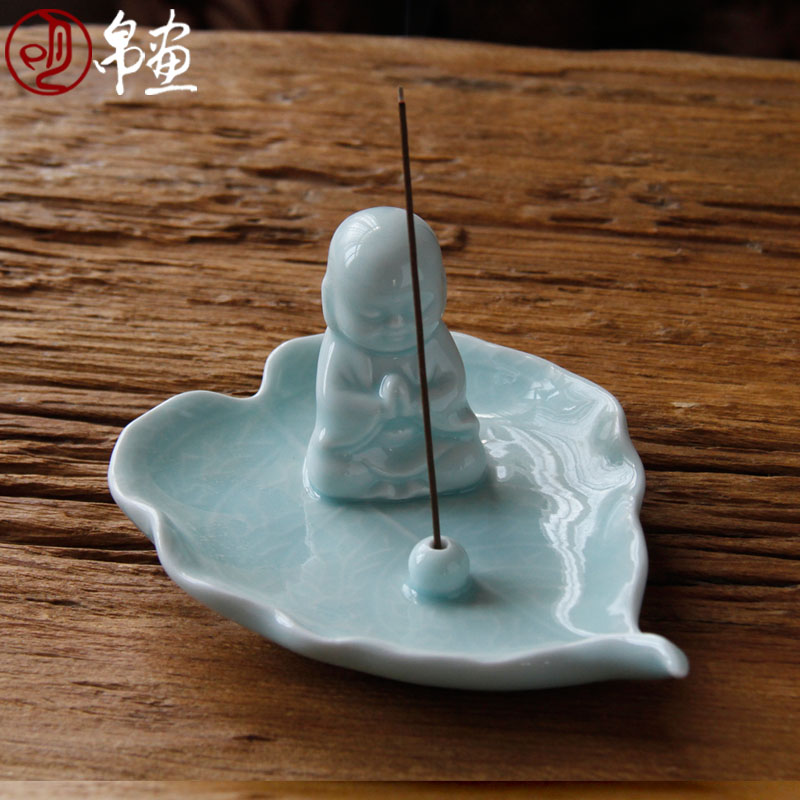 Incense inserted joss stick for zen Buddhism in the tea house furnishing articles ceramic and manual fragrant Incense leaves home decoration ideas