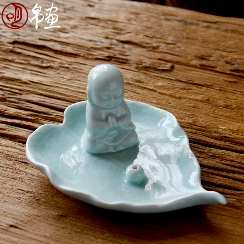 Incense inserted joss stick for zen Buddhism in the tea house furnishing articles ceramic and manual fragrant Incense leaves home decoration ideas