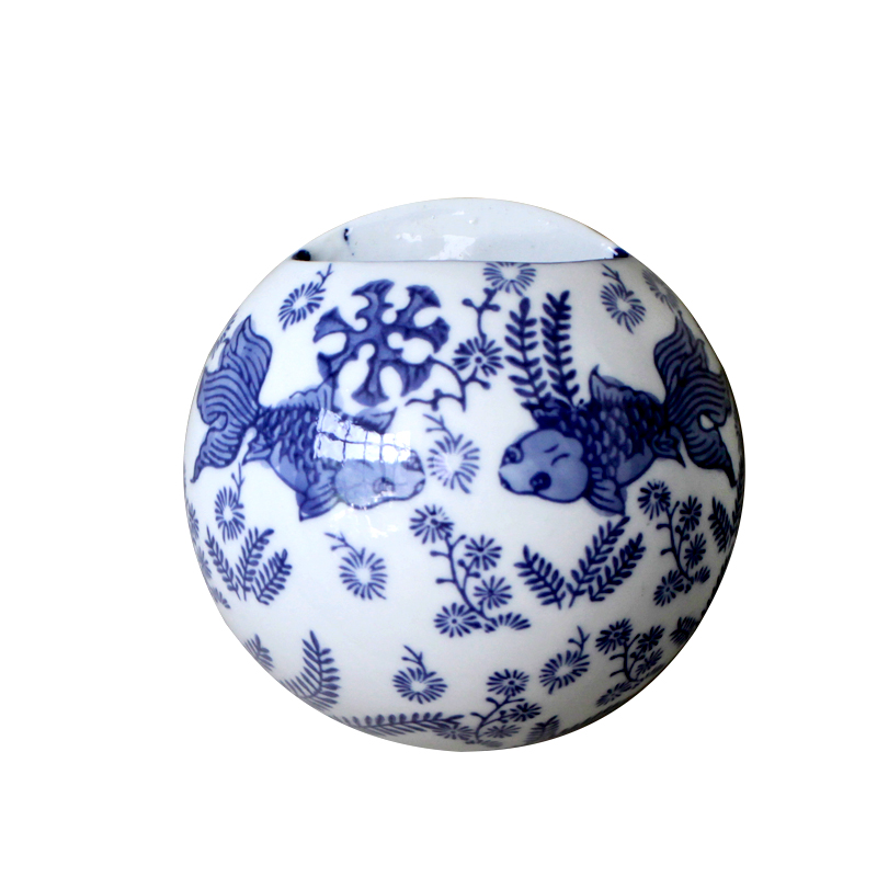 Jingdezhen blue and white porcelain ceramic wall act the role ofing is hanged adorn wall act the role ofing creative sitting room background wall decorative wall hanging pieces of flowers