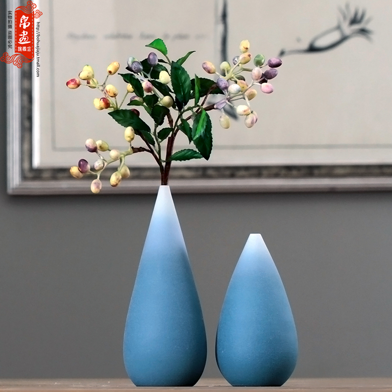 Jingdezhen ceramic dry flower vase furnishing articles flower implement creative home sitting room ark, the table decoration flower arrangement