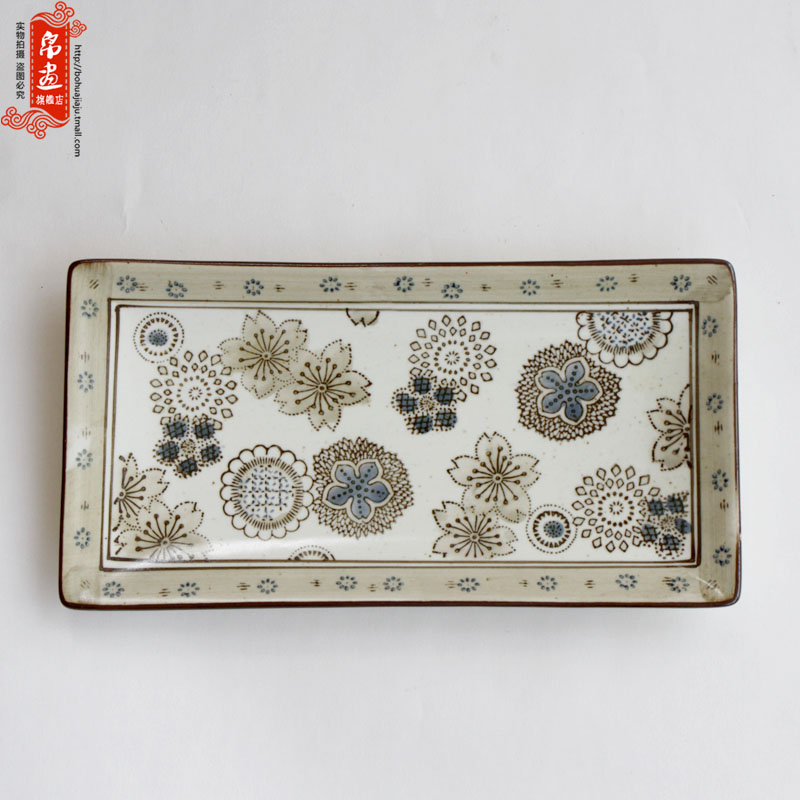 Jingdezhen ceramic dish plate under the high temperature colored glaze color home sitting room sushi snack plate of tea table furnishing articles