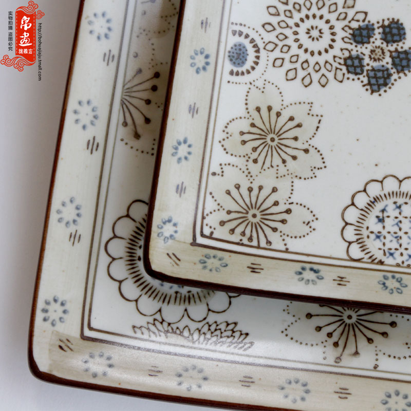 Jingdezhen ceramic dish plate under the high temperature colored glaze color home sitting room sushi snack plate of tea table furnishing articles
