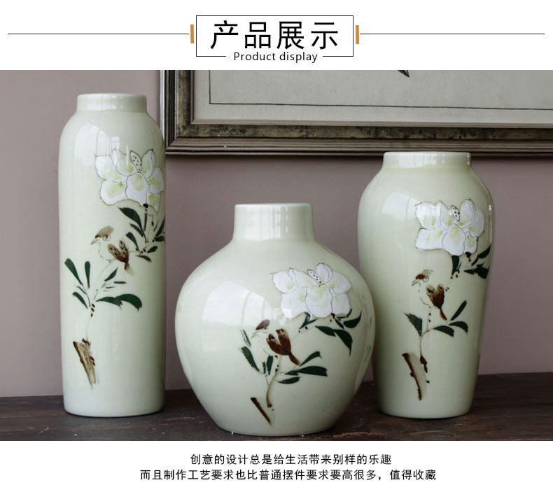 Pure and fresh and ceramic flower hand - made flower implement flower flower flower implement small cut flower implement jingdezhen ceramic furnishing articles