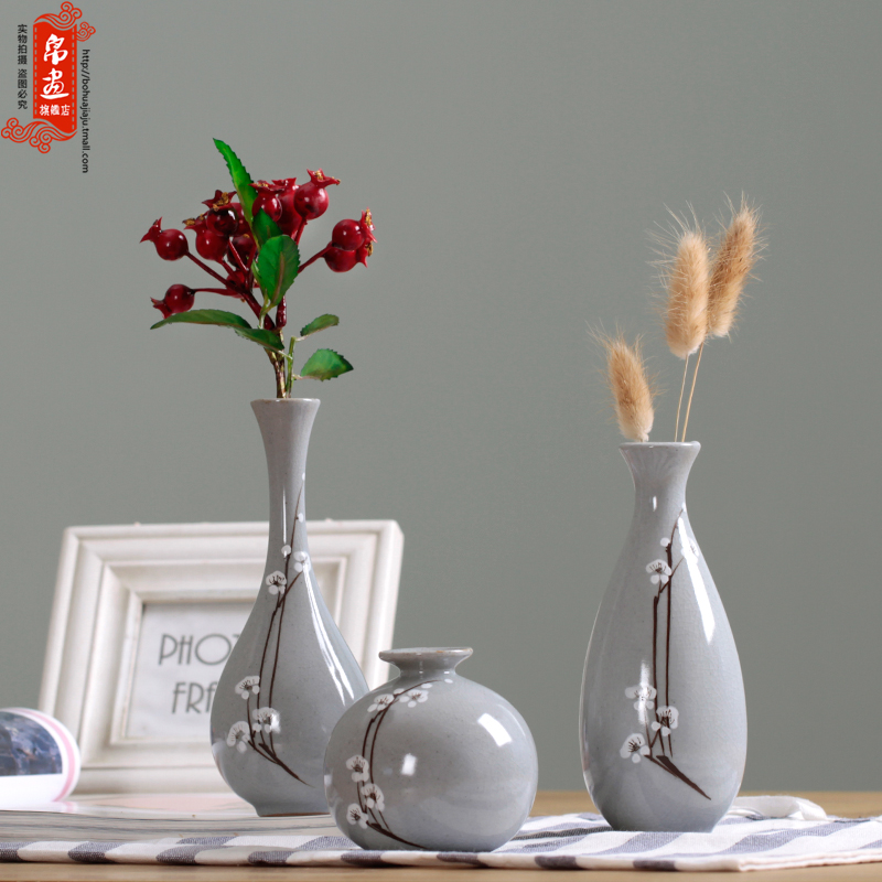 Floret bottle creative living room flower flower implement ceramic dry flower vases, furnishing articles contracted and I household adornment