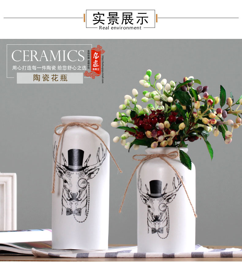 Nordic light and decoration ceramics dried flower vase creative flamingo flowers sitting room place flowers home decoration decoration