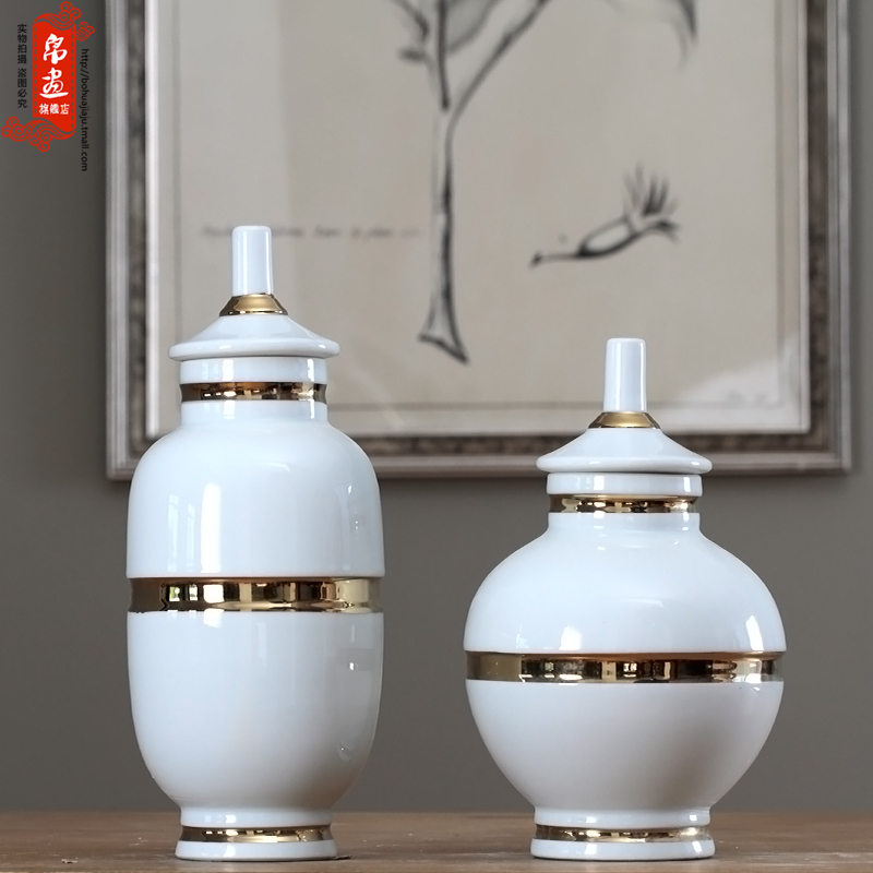 Jingdezhen modern European ideas fuels the flowers in the living room TV wine porch home decoration ceramic pot