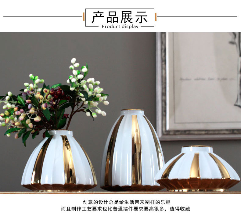 Modern fuels the jingdezhen ceramic flowers in the living room TV cabinet wine porch desktop flower arranging household furnish furnishing articles