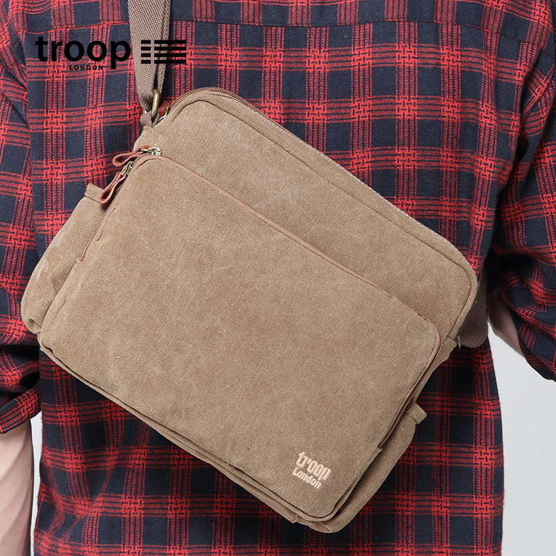 Troop men's single shoulder bag multifunction diagonal cross-sail bag sloped satchel casual male bag multi-inserted bag tidal bag cross section