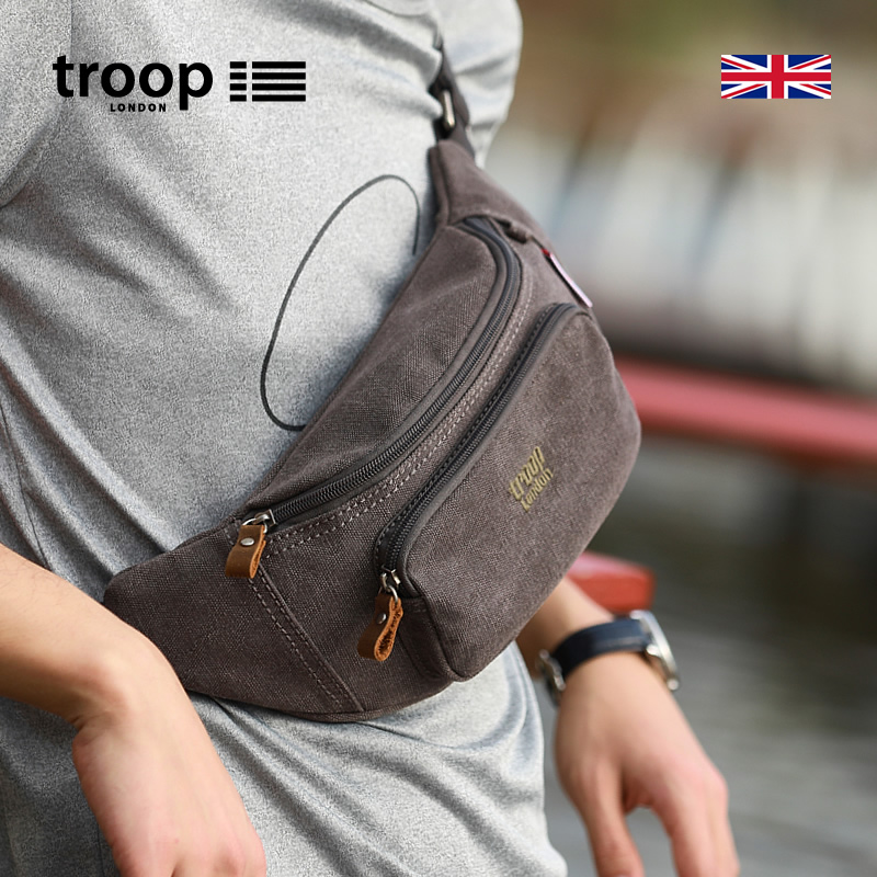 Troop men canvas belt bag men shoulder bag chest bag men vintage mobile phone men's belt bag women sports cross-body canvas bag