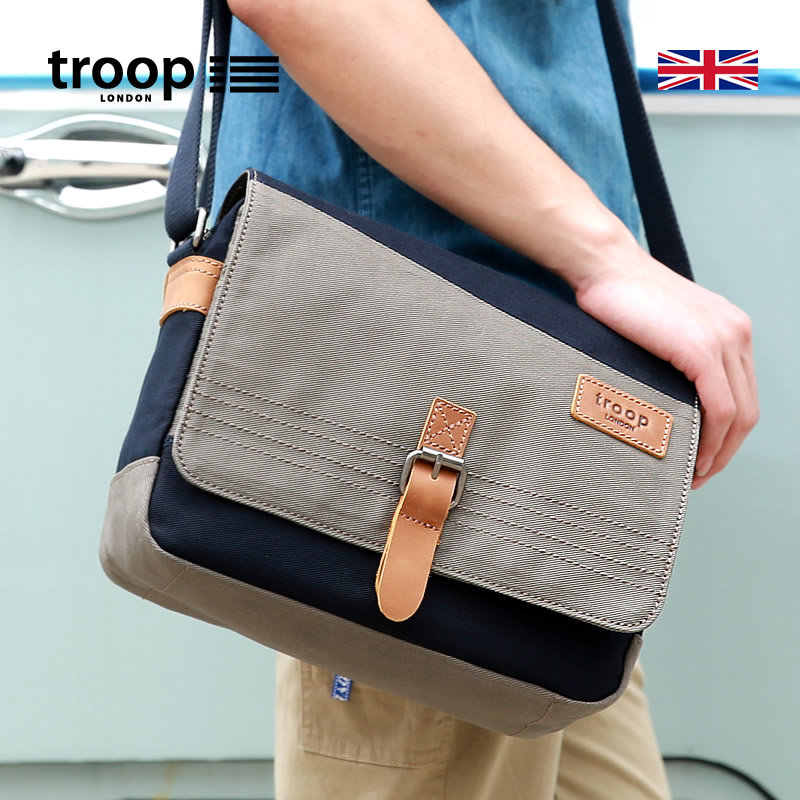Troop Single Shoulder Bag Men Canvas Fashion Casual Single Shoulder Diagonal Satchel Bag for men Inclined Cross Pack New Wave Men's Bag
