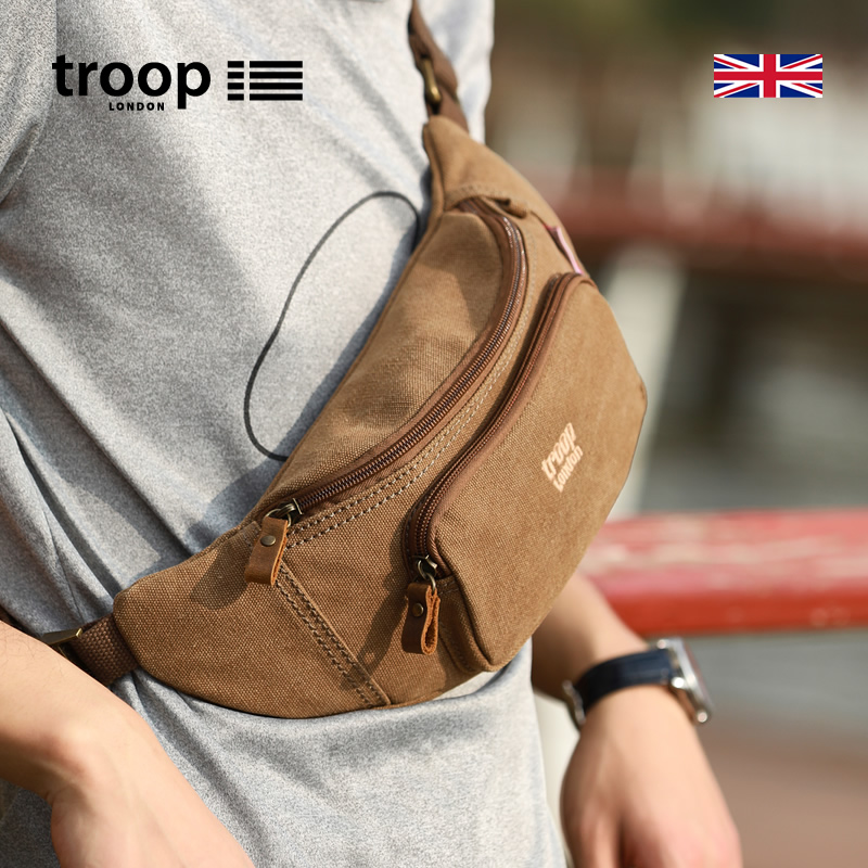 Troop men's pocket canvas wear-resistant multi-functional large-capacity casual male and female chest bag single shoulder-strapped bag bag