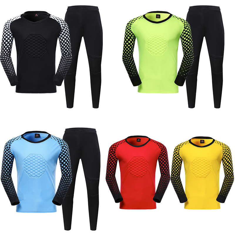 Long-sleeved goalkeeper suit jersey goalkeeper suit gantry suit suit male custom DIY adult children resistance training suit