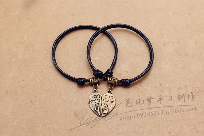 Phiên bản Nhật Bản và Hàn Quốc của vòng tay gió quốc gia cặp đôi cá tính tươi và đơn giản một cặp vòng tay vòng tay văn học nam và nữ - Vòng đeo tay Cuff vòng tay nữ đẹp