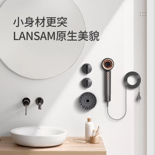 LANSAM Фен, настенный, без перфоратора, стеллаж для хранения, дамская комната, ванная комната, магазин для домашнего ухода, универсальный, многофункциональный