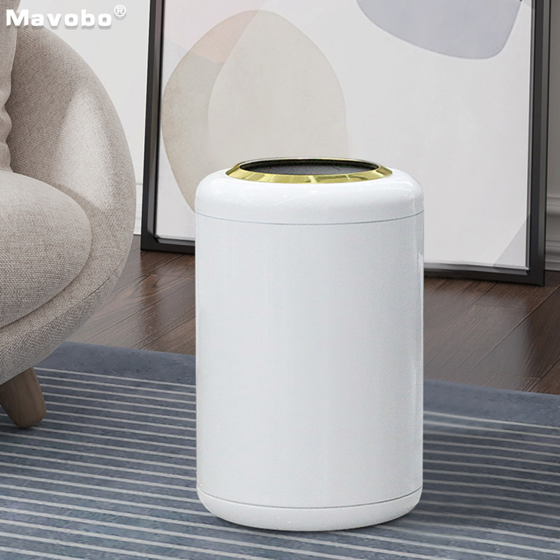 Trash can home Stainless Steel Big room Light Luxury High-end Commercial Bedroom Apple Hotel Office Creative Rubbish