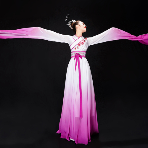 Chinese Folk Dance Dresses for women Water sleeve dance dress hanfu Chinese Classical Dance yangko Costume Fairy Dance Costumes 