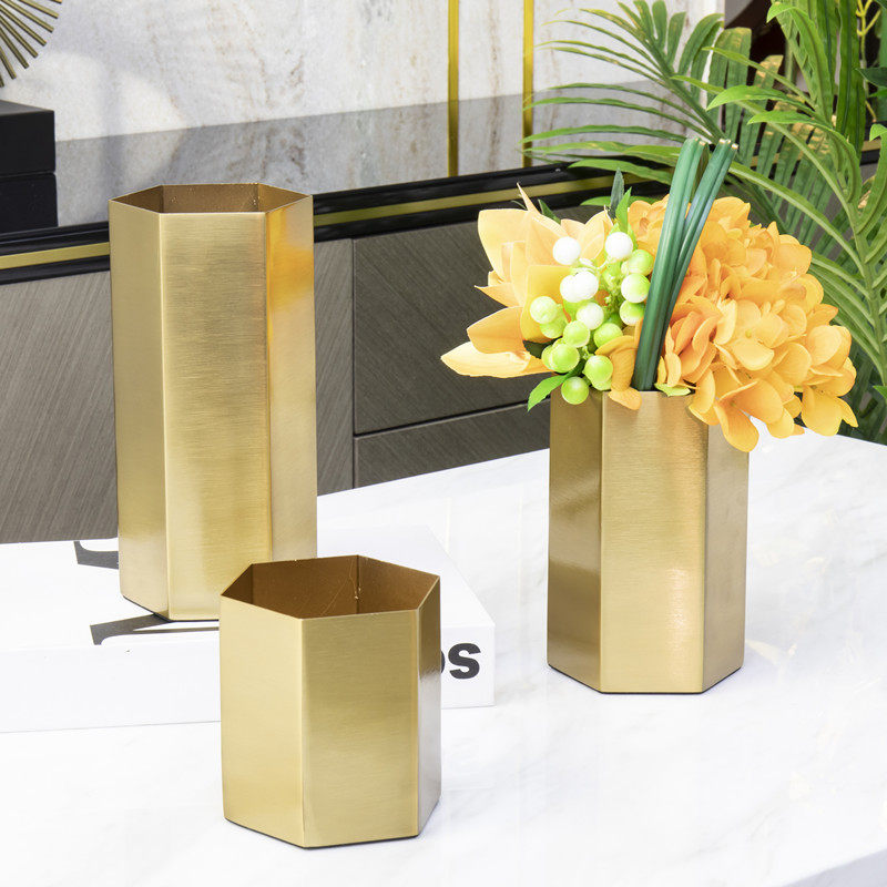 Nordic light and luxurious metal vase swinging pieces modern minimalist living-room dining room table flower floral tea table home soft decorations