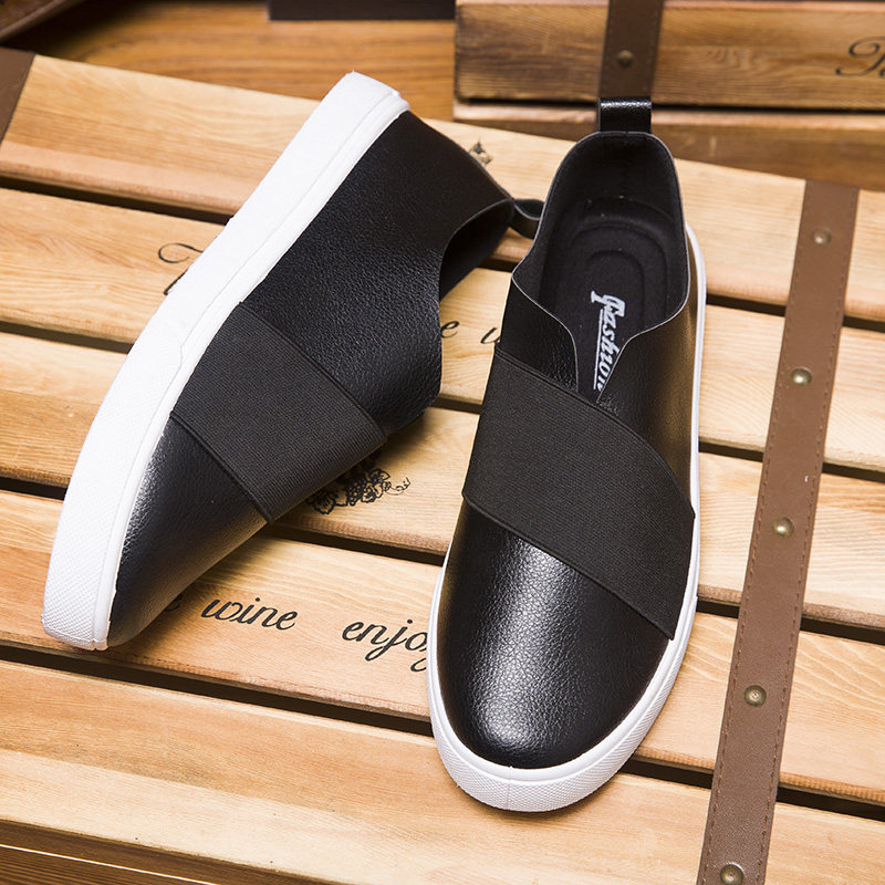 新款休闲鞋青年板鞋韩版潮鞋休闲皮鞋平底百搭鞋子透气懒人鞋男士