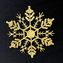 Christmas Decorations Christmas Tree Pendant Hotel Shop Window Christmas Snowflake Decoration Gold Powder Golden Snowflake Decorations