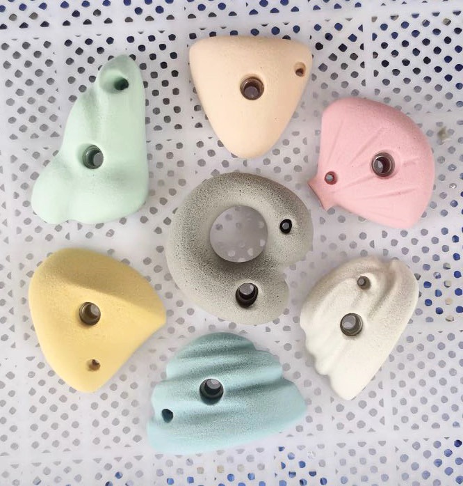 Rock Climbing Holds for Children, Macaron-Colored Resin Holds for Climbing Walls, Colorful Hand Grips for Climbing Walls