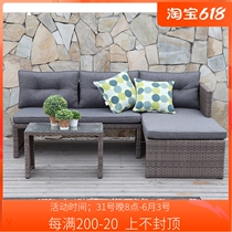Outdoor Sofa Composition Garden Hotel Terrace Living-room Patio Balcony Casual Vines Sofa Vines Antique Rattan Chair Furniture
