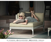 Large outdoor rattan sofa rattan sofa three-person courtyard rattan sofa rattan furniture Imperial Concubine anti-rattan full set combination