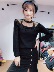 Gió mùa Thái 2018 thu đông mới làm việc nặng nề áo len đính cườm xù lông phối cảnh openwork nữ đan đáy thoi trang nu Áo len