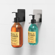 Bathroom shampoo bottle rack toilet hand sanitizer shower stand toilet wall hanging non-perforated black rack