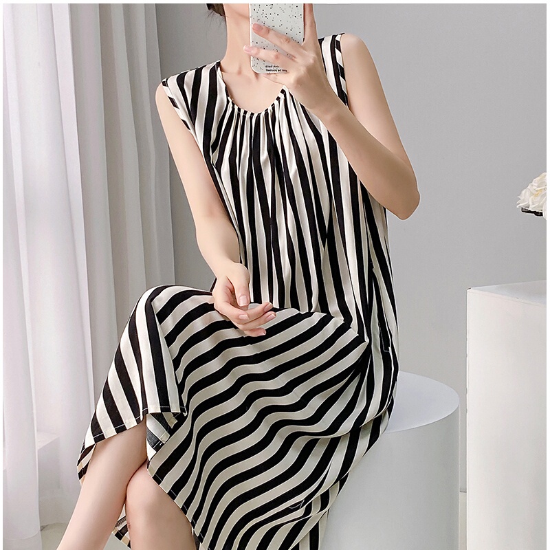 Fashionable Ethnic Style Cotton Silk Dress, New Summer Sleeveless Vest Dress, Loose Plus Size Mother's Dress for Women Fashionable Ethnic Style Cotton Silk Dress, New Summer Sleeveless Vest Dress, Loose Plus Size Mother's Dress for Women