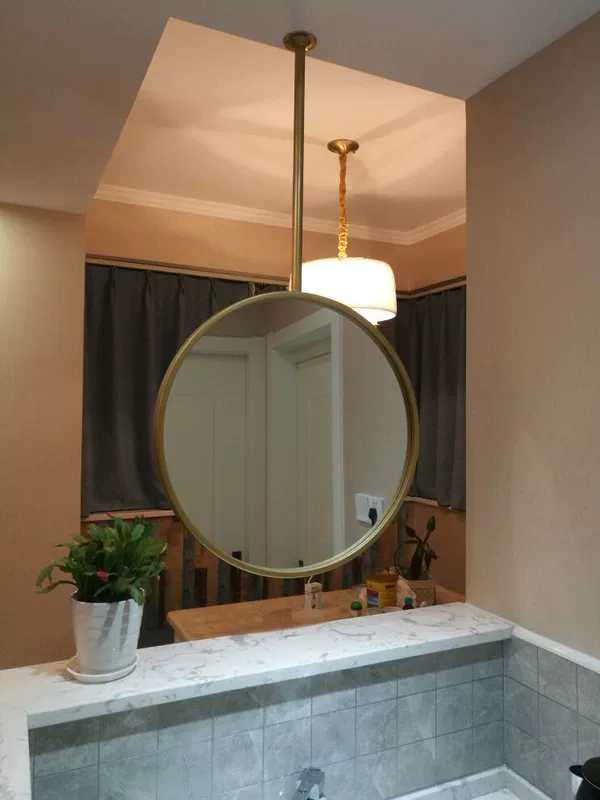 Gương sắt châu Âu khung gương thẩm mỹ viện trang điểm gương phòng ngủ gương treo trần khách sạn phòng khách sạn treo gương - Gương