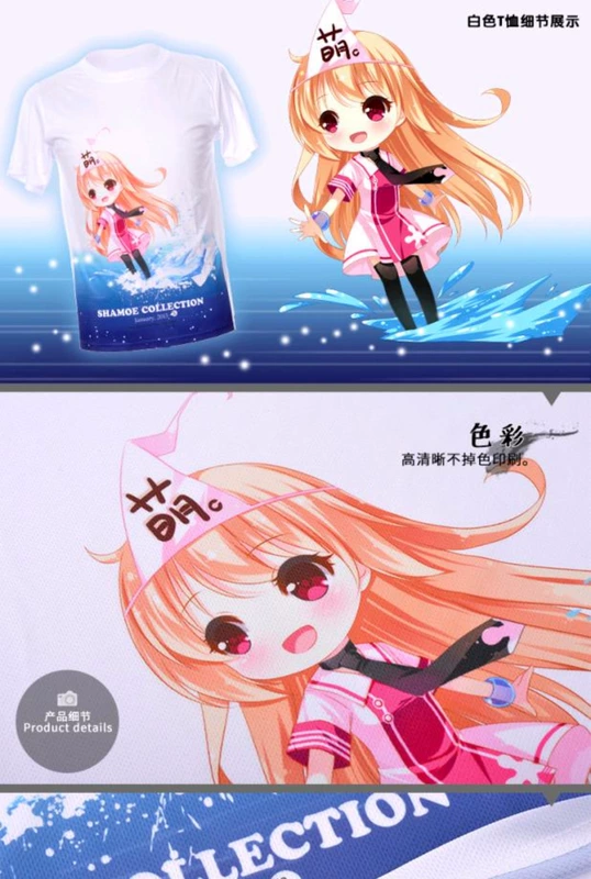 Cách phát triển nữ chúa tể người qua đường Xia Ziqiu Yu Yu Anime xung quanh áo thun trắng tay dài tay trắng cổ tròn tùy chỉnh - Carton / Hoạt hình liên quan hình dán sticker cute