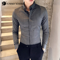 Shirt men long sleeve Korean casual men Business slim new inch shirt young handsome non-ironing shirt men tide