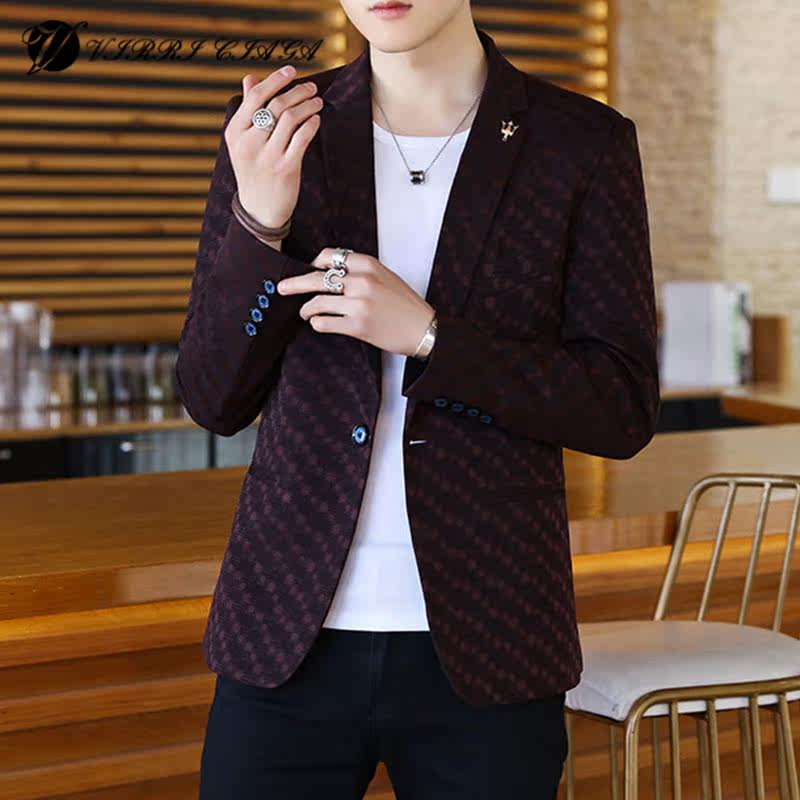 Small suit jacket male Korean version slim handsome youth spring and autumn new men's clothing trend single western jacket thin section suit
