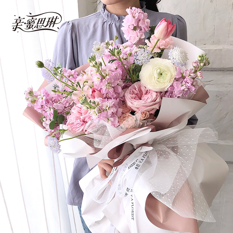 親蜜思琳晨霧柔光雙色紙花束包裝紙鮮花資材鮮花耶誕節 親蜜思琳晨霧柔光雙色紙花束包裝紙鮮花資材鮮花耶誕節