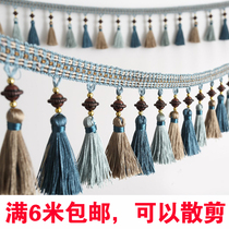 Table cloth art sofa hem decorative curtain lace accessories tassel hanging ear crystal beads crystal beads window curtain edge ear