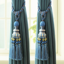 Modern simple curtain buckle hanging ball strap lace up A pair of tied rope Hanging ball jewelry Cable tie strap European tassel