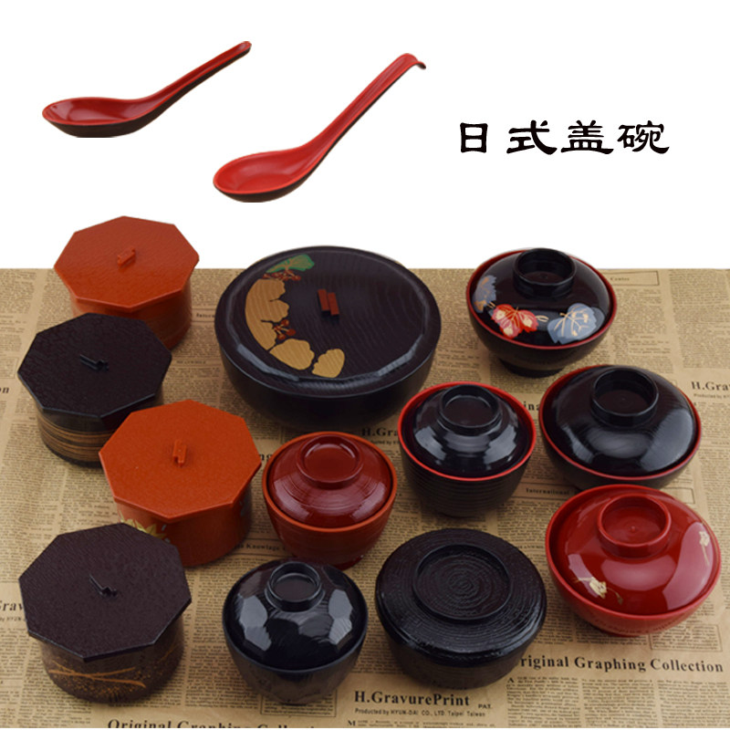Japanese Tableware Miso Soup Bowl Juice Cup Cherry Blossom Bowl Japanese Style Gaiwan Rice Bowl Plastic Threaded Bowl Miso Suction Bowl - Taobao