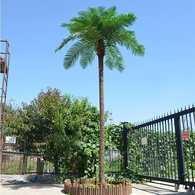 Simulated Coconut Tree, Large Artificial Landscape Tree, Tropical Green Plant Decoration, Fake Coconut Tree Leaves, Bionic Fake Tree, Palm Tree
