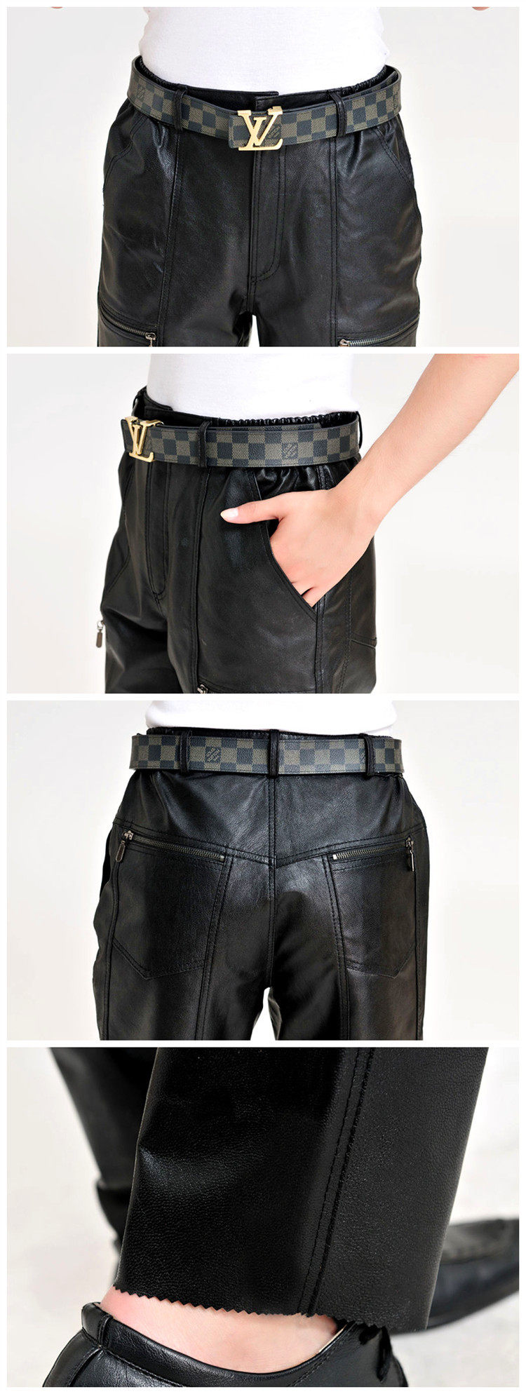 Pantalon cuir homme pantalons fuselés - Ref 1478912 Image 17