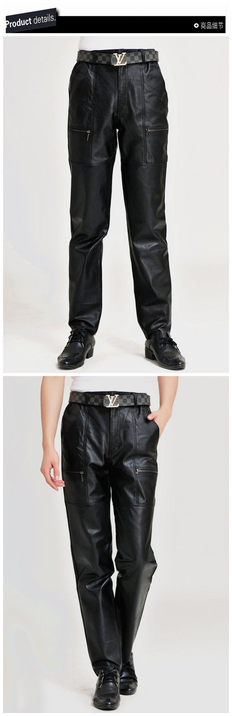 Pantalon cuir homme pantalons fuselés - Ref 1478912 Image 14