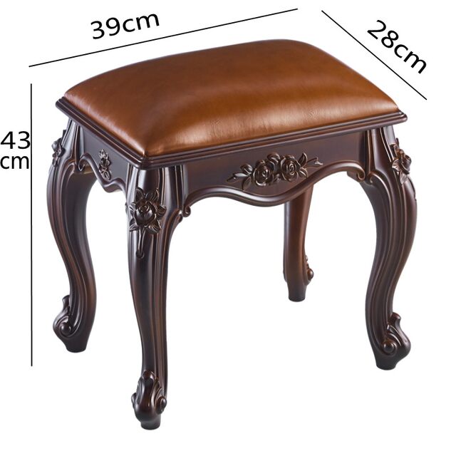 Guzheng piano stool single European dressing table stool ເກົ້າອີ້ແຕ່ງຫນ້າອາເມລິກາຈີນຄລາສສິກເຮືອນຂະຫນາດນ້ອຍ stool ມົນ stool