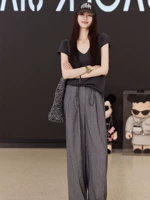 Одинарный топ [наряд в чайном стиле для полного комплекта весны/высокое маленькое платье/нежный костюм в уличном стиле/летний наряд с полным комплектом для похудения/слегка полных/поездок на работу/толстых мм/большого размера/прикрывающий тело/горячая девушка/стиль колледжа/живое снижение возраста]