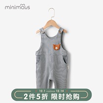 Baby pants Womens Foreign style 2021 New jumpsuit spring and autumn baby Plaid casual spring and autumn childrens pants